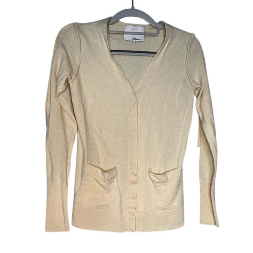 3.1 Phillip lim cream colored merino wool classy button up cardigan minimalist